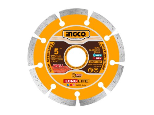 INGCO Gyémánt vágókorong 125 x 7,5 x 22,2 mm szegmentált