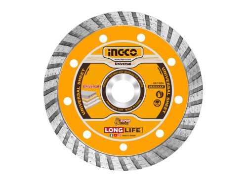 INGCO Gyémánt vágókorong 115 x 10 x 22,2 mm turbó