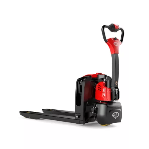 EP F4 201 elektromos gyalogkíséretű raklapemelő 2000 kg, Li-Ion 48 V/20 Ah (2 × 24 V/20 Ah), támasztókerékkel EP-F4-201-TK