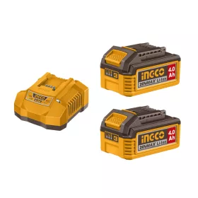 INGCO Akkumulátor és töltő szett 20 V (2 x 4,0 Ah akku + 4,0 A töltő) FBCPK2013E