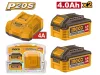 INGCO Akkumulátor és töltő szett 20 V (2 x 4,0 Ah akku + 4,0 A töltő) FBCPK2013E