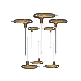 INGCO Gömbfejű imbusz T-kulcs készlet 8 részes S2