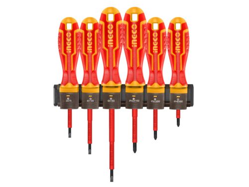 INGCO Csavarhúzó készlet 6 részes mágneses 1000 V-ig szigetelt