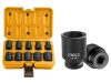 INGCO Gépi dugókulcs készlet 10 részes 1/2" 10-24 mm CrMo