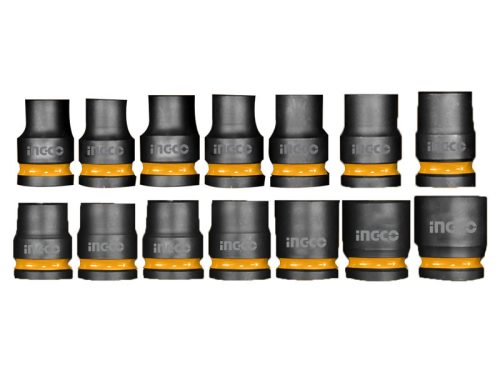 INGCO Gépi dugókulcs készlet 14 részes 1/2" 10-27 mm CrMo