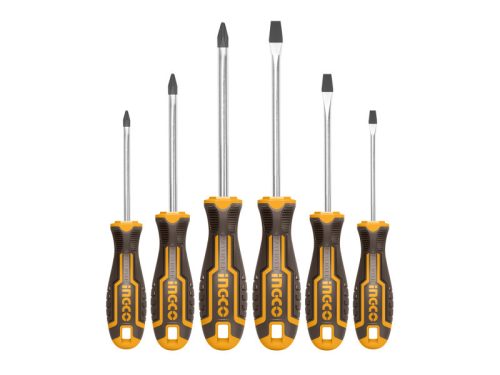 INGCO Csavarhúzó készlet 6 részes mágneses CrV