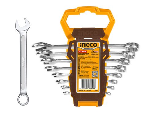 INGCO Csillag-villáskulcs készlet 8 részes 6-19 mm CrV