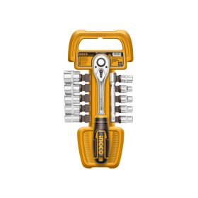 INGCO Dugókulcs készlet 12 részes 1/2" 10-24 mm CrV