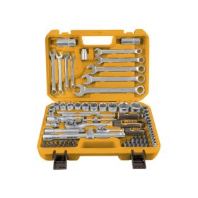   INGCO Dugókulcs készlet 82 részes 1/4" 4-10 mm, 1/2" 10-32 mm CrV