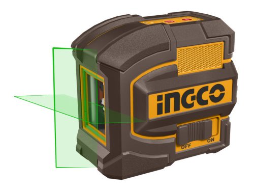 INGCO Keresztvonalas lézer 3 x AA zöld