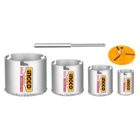 INGCO Gyémánt Körkivágó készlet 6 részes 33-83 mm