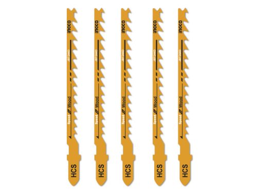 INGCO Dekopírfűrészlap fára 100/74 mm 6 TPI íves vágás HCS (5 db)