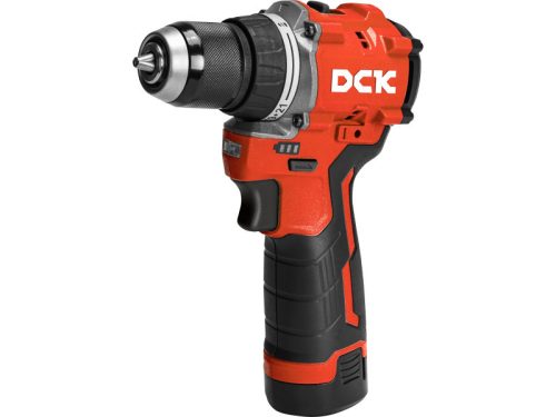 DCK Akkus ütvefúró-csavarozó 50 Nm szénkefe nélküli 12 V (2 x 2,0 Ah akku + töltő)