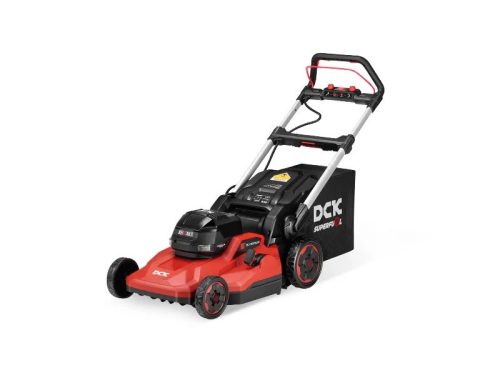 DCK Önjárós akkus fűnyíró 550 mm 58 V szénkefe nélküli (1 x 6,0 Ah akku + töltő)