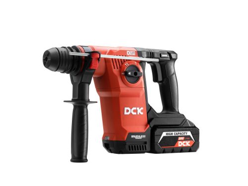 DCK Akkus kombikalapács 2,8 J SDS-Plus szénkefe nélküli 20 V (2 x 6,0 Ah akku + töltő)