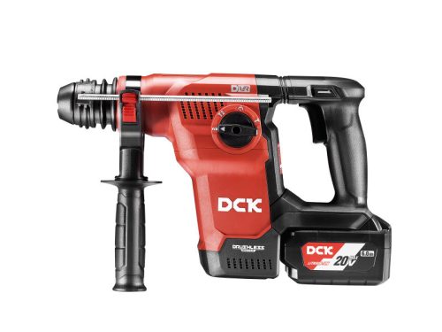 DCK Akkus kombikalapács 3,8 J SDS-Plus szénkefe nélküli 20 V (2 x 8,0 Ah akku + töltő)