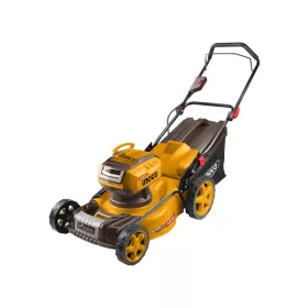 INGCO Akkus fűnyíró 460 mm 2 x 20 V szénkefe nélküli (2 x 5,0 Ah akku + 8,0 A dupla töltő) LMLI20186-SZ02