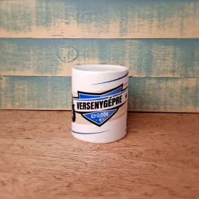 Retro persely - Versenygépre gyűjtök  - kék P001K