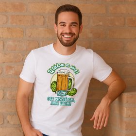    HuDe Retro póló - Utálom a sört, ott pusztítom, ahol érem - fehér