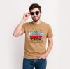  HuDe Retro póló - A veterán autók nem rozsdásak, csak karakteresek - piros - homok