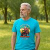  HuDe Retro póló - Ajándék a futóban, kapálógép turbóban - türkiz