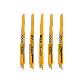   INGCO Szablyafűrészlap 225 mm 6 TPI szöges fára BIM (5 db)