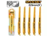 INGCO Szablyafűrészlap 225 mm 6 TPI szöges fára BIM (5 db)