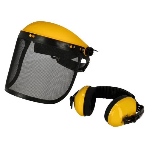 Védőálarc szitaszövésű, fülvédővel