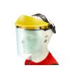 Védőálarc plexi állítható, sárga