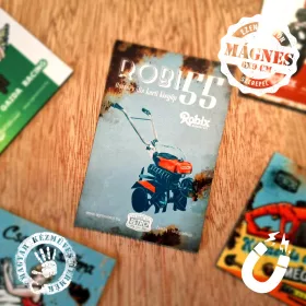 Retro hűtőmágnes - Robi 55 - univerzális kerti kisgép - 6x9 cm T001-1-M