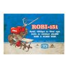 Retro fémtábla - Robi 151 - rotál töltöget és füvet nyír - kék- A4 - 20x30 cm  