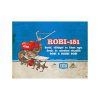 Retro fémtábla - Robi 151 - rotál töltöget és füvet nyír - kék - A5 - 15x20 cm