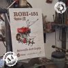 Retro fémtábla - Robi 151 - univerzális kerti kisgép - piros - A4 - 20x30 cm - PREMIUM