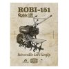 Retro fémtábla - Robi 151 - univerzális kerti kisgép - barna - A3 - 30x40 cm - PREMIUM