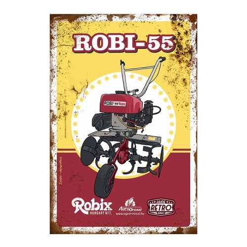 Retro fémtábla - Robi 55 - piros - A4 - 20x30 cm - PREMIUM