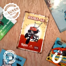 Retro hűtőmágnes - Robi 55 - piros - 6x9 cm T005-1-M