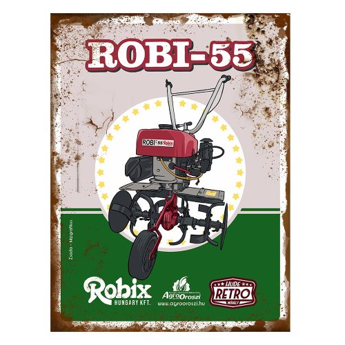 Retro fémtábla - Robi 55 - zöld - A3 - 30x40 cm - PREMIUM