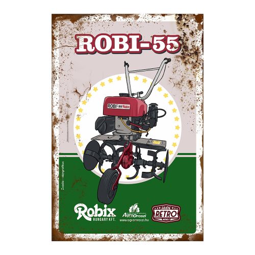 Retro fémtábla - Robi 55 - zöld - A4 - 20x30 cm - PREMIUM