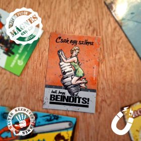   Retro hűtőmágnes - Csak egy szikra kell, hogy beindíts - bordó - 6x9 cm