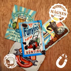 Retro hűtőmágnes - A fűnyíró nem kűnyíró - 6x9 cm T010-4-M