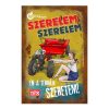 Retro hűtőmágnes - Szerelem-szerelem, Én a terrám szeretem - sárga - 6x9 cm