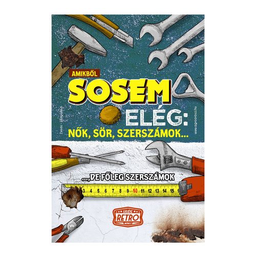 Retro fémtábla - Amiből sose elég: Nők, sör, szerszámok - antracit - A4 -20x30 cm - PREMIUM