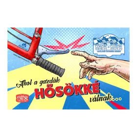 Retro fémtábla - Kapa-Kupa - Ahol a gazdák hősökké válnak - sima - A4 - 20x30 cm  T020-1-A4