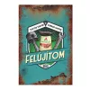 Retro fémtábla - Tisztán tartom-karban tartom-felújítom - kék - A4 - 20x30 cm T023-K-A4