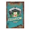 Retro fémtábla - Tisztán tartom-karban tartom-felújítom - kék - A4 - 20x30 cm - PREMIUM