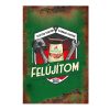 Retro fémtábla - Tisztán tartom-karban tartom-felújítom - zöld - A4 - 20x30 cm - PREMIUM