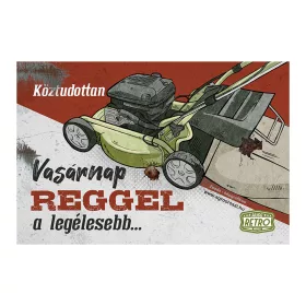Retro fémtábla - Köztudottan vasárnap a legélesebb - piros-zöld - A4 - 20x30 cm T024-PZ-A4