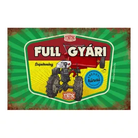Retro fémtábla - Full gyári, eredeti kínai alkatrészekkel - zöld - A4 - 20x30 cm T025-Z-A4