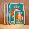 Retro fémtábla - A sör nem ital, hanem életérzés - kék kerettel - A5 - 15x20 cm