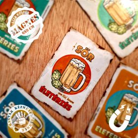   Retro hűtőmágnes - A sör nem ital, hanem életérzés - 6x9 cm